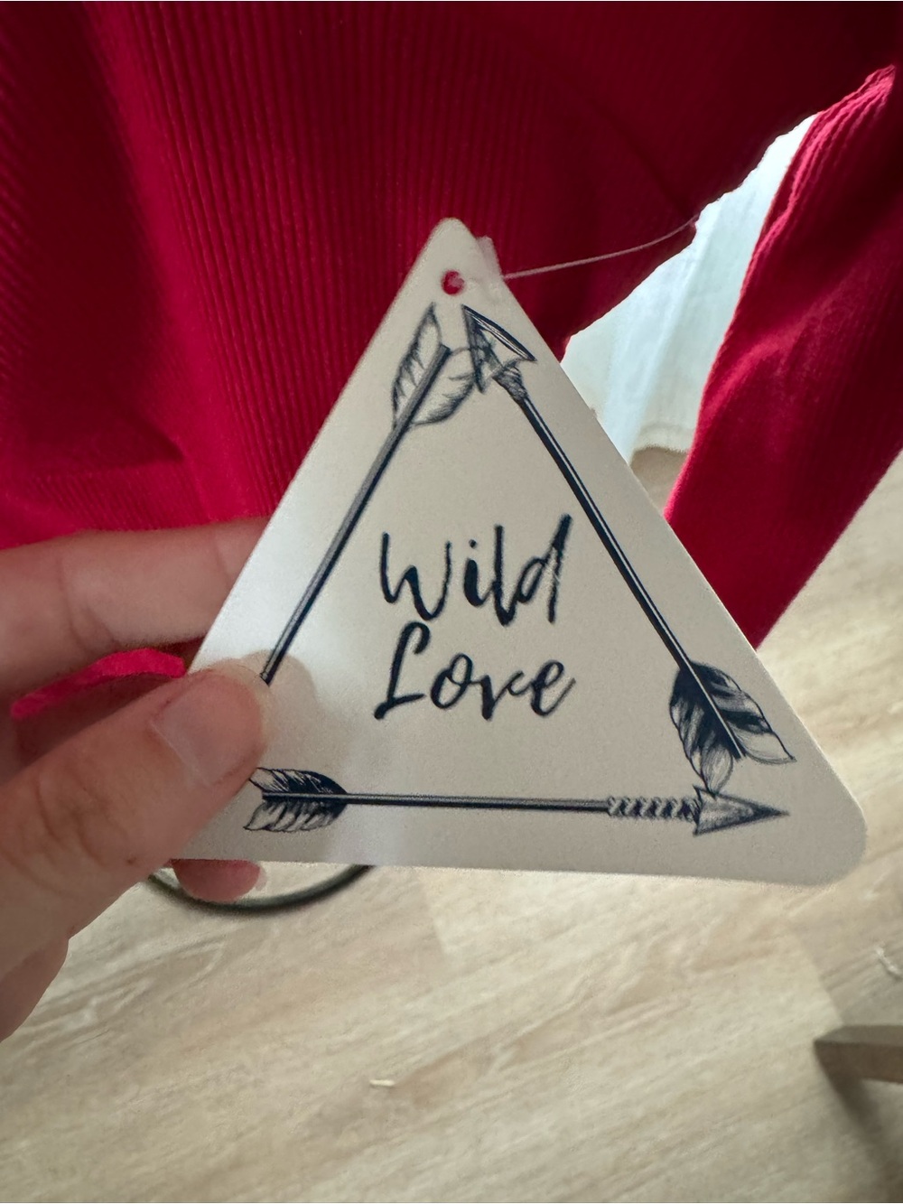 Red Ruched Rib Long-Sleeve Top - Wild Love - Picture 5 of 7